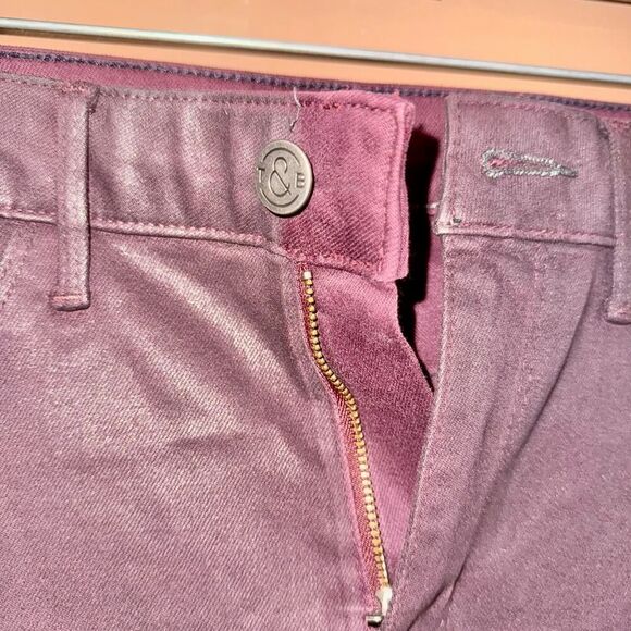Treasure and Bond Burgundy Coated High Rise Bootcut Jeans - Size 28 - Picture 9 of 10
